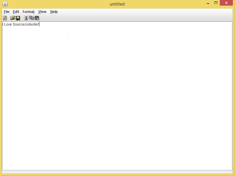 Simple Text Editor in Java Free Source Code SourceCodester